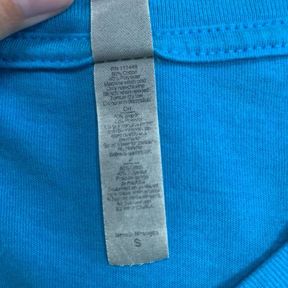 Sorority Panhellenic Recruitment V-Neck T-Shirt Short Sleeve Turquoise Sz Small - Picture 6 of 9